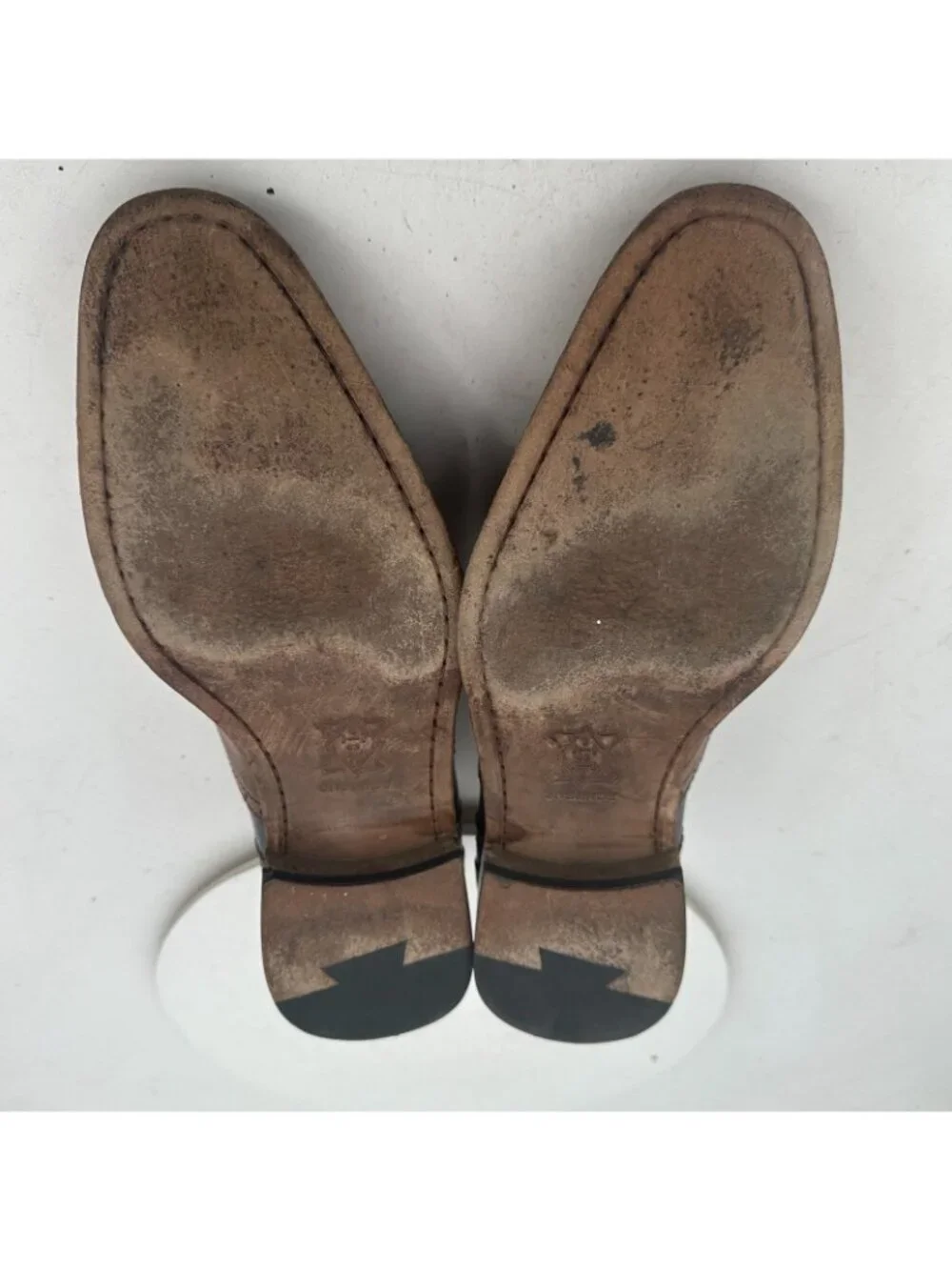 Undandy Men Size EU 43 US 9.5 Brown Black Leather Wingtip Derby Dress Shoes